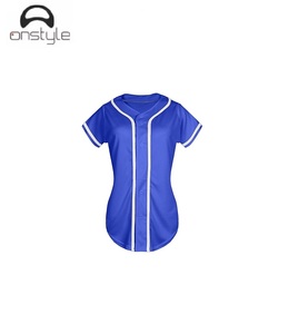 Onstyle Sports, camisetas de béisbol para mujer, uniformes de sublimación personalizados, malla transpirable de secado rápido, diseño abotonado para la práctica del equipo - Product Image 3