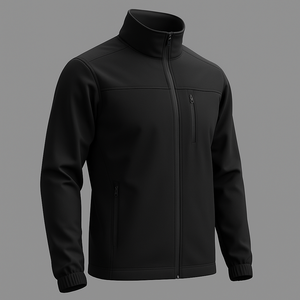Veste coupe-vent personnalisée à fermeture éclair à col montant XL pour hommes pour les sports d'extérieur-Conception imperméable respirante pour la course à pied de printemps - Product Image 1