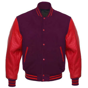 Venta al por mayor personalizada Stand Collar Streetwear College Varsity chaqueta para hombres mujeres invierno béisbol bombardero Letterman Varsity chaqueta - Product Image 5