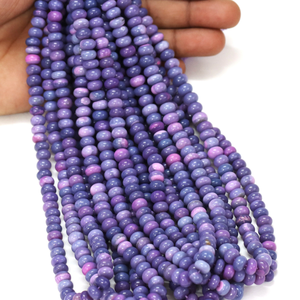 Beautiful Purple color <b>Opal</b> Smooth Rondelle Beads, 16" 7 -9mm Top Quality Purple <b>Opal</b> Gemstone Beads, AAA Quality <b>opal</b>, Jewelry - Product Image 6