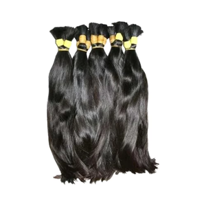 Authentique Indien Remy Extensions de Cheveux Humains Simple Dessiné en Vrac Couleur Naturelle - Product Image 1