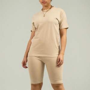 <b>Women</b> Two-Piece Matching Biker <b>Shorts</b> and T-Shirt Set - Perfect for Casual Outfits, Workouts, and Outdoor Activities - Product Image 5