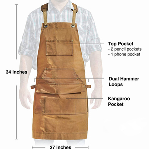 Tablier de salon de coiffure en cuir avec poche Tablier de salon de coiffure personnalisé - Product Image 2