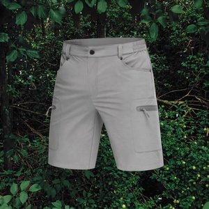 Pantalones Cortos Cargo para Hombre, Gris Sólido, de Lona Ecológica, Secado Rápido, Transpirables, Cintura Media, con Bolsillos, Estilo Bermuda Casual - Product Image 2