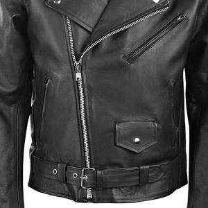 Hombres PU Chaqueta de cuero de la motocicleta de la moda Slim Fit Abrigo de cuero - Product Image 3
