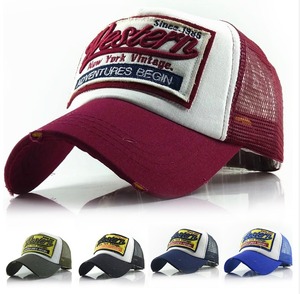 Sombrero deportivo de malla desgastada con borde curvo y parche tejido personalizado, moda clásica y Vintage para uso en exteriores, hecho en proveedor de Vietnam - Product Image 6