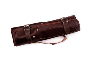 Ensembles de couteaux de chef professionnels 5 pièces ensemble de couteaux en acier damas manche en bois avec étui en cuir - Product Image 4