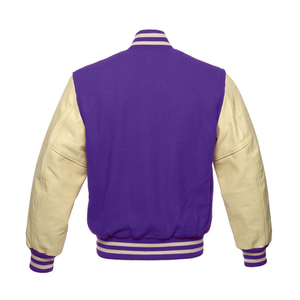 Chaqueta universitaria de cuero de cuerpo de lana personalizable de alta calidad Varsity Casual Letterman con capucha CollegeBaseballjacket para hombres - Product Image 2