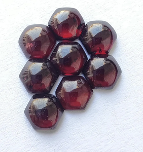 Granate natural Hexágono cabujón forma de fantasía 2mm a 25mm Granate suelto Piedras preciosas de Jaipur Fabricante Precio al por mayor Joyería - Product Image 5