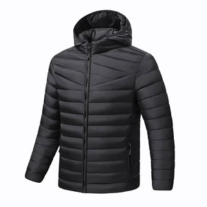 Chaqueta de invierno para exteriores personalizada brillante, chaqueta acolchada informal con capucha para hombre, proveedor de plumón ultraligero con capucha para hombre de talla grande - Product Image 2