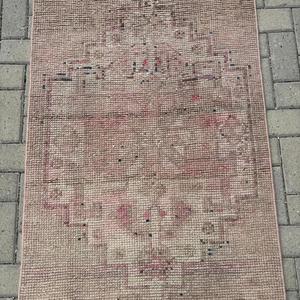 2.8x12 ft Vintage Runner Rug, <b>Brown</b> Blue Turkish Floral <b>Wool</b> Rug - Product Image 5