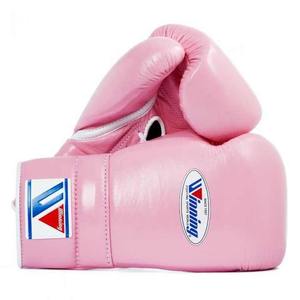 Guantes de boxeo con cordones ganadores de entrenamiento profesional Logotipo personalizado de alta calidad Guante de boxeo rosa y dorado de 10oz de alta calidad - Product Image 2