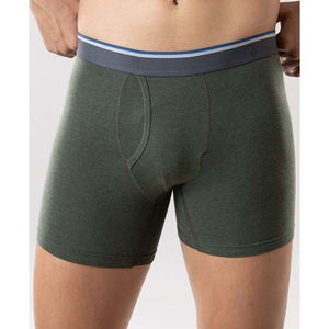 Ropa interior de hombre de algodón 100%, bóxer de tiro medio de alta calidad con logotipo ajustado bordado, diseño personalizado transpirable - Product Image 6