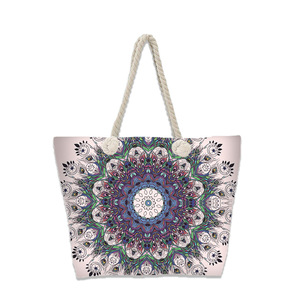 Bohemian Women's Large Capacity <b>Beach</b> <b>Tote</b> <b>Bag</b> for Summer Travel Solid Color Cotton Lining - Product Image 6