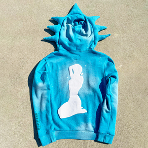 Sweat à capuche Streetwear ODM d'hiver 100% coton en éponge épaisse pour hommes avec pierre du Rhin ébloui Bling Full-Zip Logo Design - Product Image 3