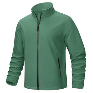 Nuevo estilo, diseño liso, chaqueta Softshell de un color para hombres, uniforme cómodo a prueba de viento, chaqueta de carcasa suave de secado rápido - Product Image 4