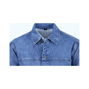 Veste en jean streetwear design personnalisé veste en jean en jean déchiré à boutons pour hommes design personnalisé - Product Image 4