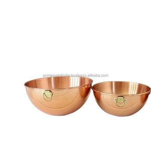 Bol de service de nourriture en laiton pur le plus vendu bol en cuivre rond de haute qualité idéal pour les ustensiles de cuisine et les accessoires de vaisselle élégants - Product Image 1