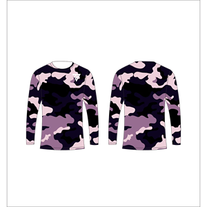 Men <b>Purple</b> Pink Camouflage Long Sleeve T <b>Shirt</b> Lavender Abstract Pattern Crewneck Tee Trackstar OEM Private Label TSI-G05-P0833 - Product Image 1