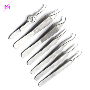 Ensemble de pinces pour greffe de cheveux (micro-pinces) 7 pièces en acier inoxydable, ensemble d'instruments manuels légers, réutilisables, écologiques - Product Image 2