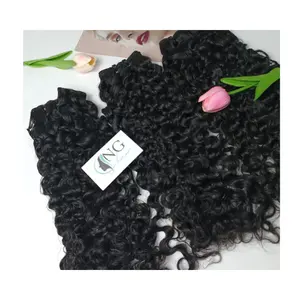 Giá tốt nhất cho giáng sinh burmese xoăn sợi ngang 100% Việt Nam tóc con người không có hóa chất không có ruffles được sản xuất bởi nghair