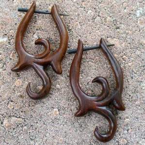 Pendientes de gota exagerados bohemios de alta calidad, Pendientes colgantes de cuentas de madera con borla larga geométrica Vintage para mujer - Product Image 4