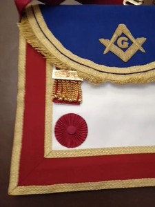 Master Mason Blue Lodge Tablier Bleu Marine Avec Piliers Maçonnique Regalia Maçons Brodés Confortable Ronpex de qualité supérieure - Product Image 3