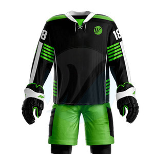 Uniforme de Hockey sobre Hielo al por Mayor, Ecológico, 100% Poliéster, de Secado Rápido y Transpirable, Personalizado para Equipos con Opciones de Diseño Personalizadas - Product Image 4