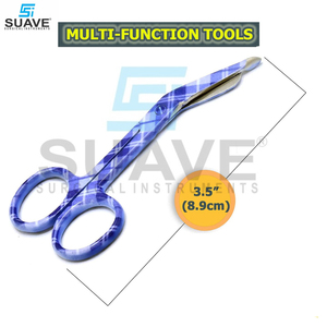 Ciseaux à pansement orthopédiques, poignée de couleur de qualité supérieure en acier inoxydable Ciseaux de 3.5 pouces par SUAVE SURGICAL INSTRUMENTS - Product Image 4