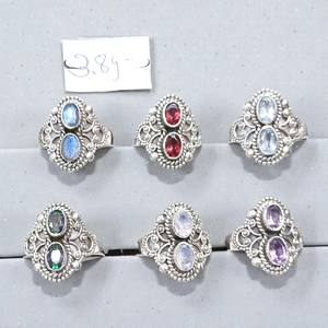 Anillos de Topacio Azul en Plata de Ley 925, Anillos Finos Hechos a Mano, Joyería de Diseño, Anillos de Plata al por Mayor - Product Image 2