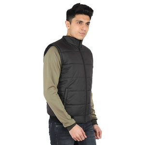 Veste de gilet d'hiver extérieur pour hommes veste en duvet épaisse à capuche amovible gilet sans manches logo personnalisé gilets gonflants personnalisés - Product Image 3