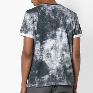 Street Wear Dernière conception Hommes T-shirts délavés à l'acide Couleur unie Taille adulte Hommes T-shirts délavés à l'acide - Product Image 3