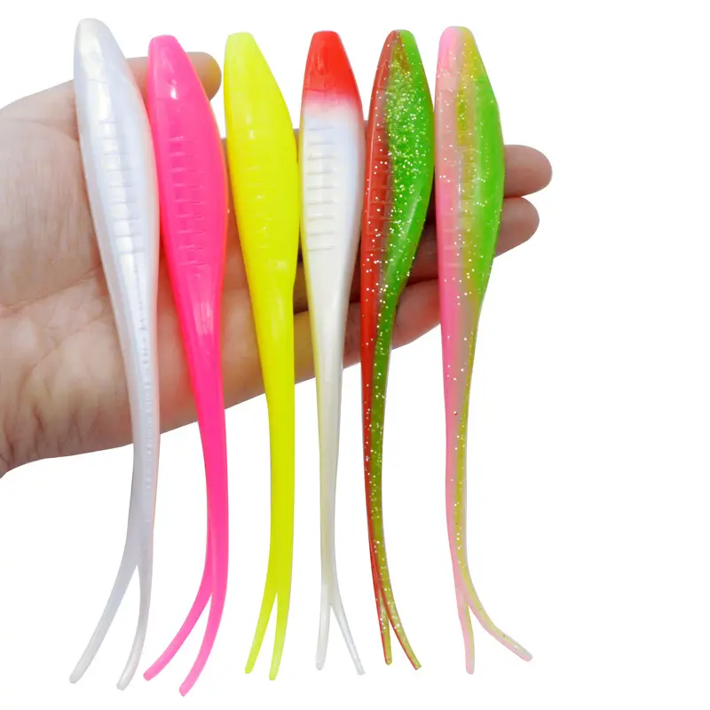 Jerk shad Floating TPR Soft bait fishing lure 175mm leggermente split tail Silicone artificiale drop shot bass sea tackle