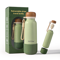 Bouteille d'eau isotherme en acier inoxydable 304, 600 ml, avec base en silicone détachable, anti-fuite, personnalisable (ODM/OEM), vente en gros