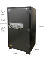 Coffre-fort YUNOS YNS-120C avec design écologique, durable, étanche et antirouille, finition thermolaquée, protégé par mot de passe, haute sécurité