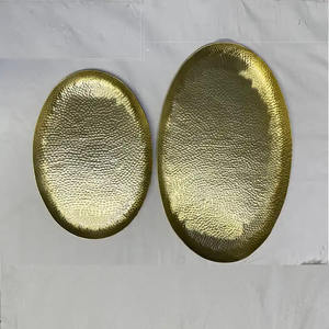 Plateau de service en métal de qualité supérieure plat de Fruits plaqué or pour comptoirs de cuisine Table à manger utilisation de service de fruits secs - Product Image 4