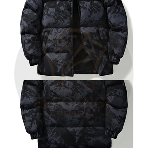 Veste matelassée en toile confortable et douce au toucher, col montant, fermeture éclair, poches avant, pour un usage quotidien décontracté, fournisseur de qualité 2025 - Product Image 5