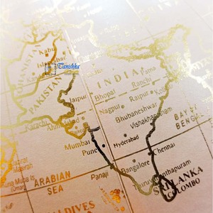 ลูกโลกตกแต่งคุณภาพสูงพร้อมกรอบทองเหลืองตั้งโต๊ะสำหรับบ้านและสำนักงานแบบคลาสสิก - Product Image 4