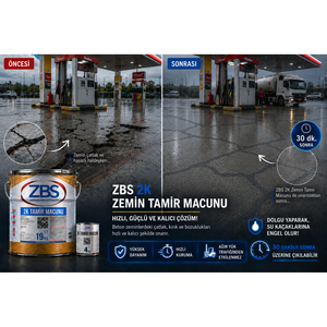 Mastic de réparation de sols auto-nivelant ZBS 2K - Qualité industrielle robuste - Product Image 1