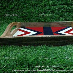 Bandeja de servicio de hueso con incrustaciones de madera y resina hecha a mano Majestic Bloom, vajilla decorativa de lujo para el hogar, el hotel y los espacios de comedor - Product Image 6