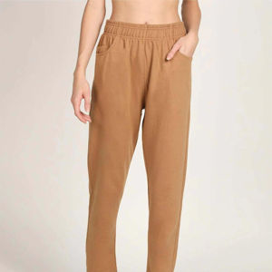 Pantalon de jogging pour femme à taille haute avec logo personnalisé, extensible et respirant, style plat à l'avant, pour la salle de sport et la course à pied en hiver - Product Image 3