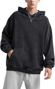 Sudaderas con Capucha, Sudadera Extra Grande, Sudadera con Capucha Lavada al Ácido, Sudadera Gruesa, Sudadera Vintage de Felpa de Algodón - Product Image 3