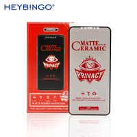 Protection d'écran en verre trempé mat en céramique anti-espion de qualité AAA pour iPhone 16 14 Pro Max, bouclier mobile souple en céramique pour la confidentialité