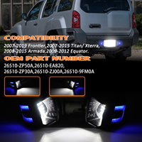Nouvelles lampes de plaque d'immatriculation LED bleues et blanches sans erreur pour Nissan Frontier 2007-2019 Titan Xterra Armada Equator - Éclairage de plaque d'immatriculation arrière