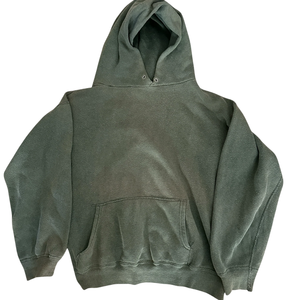 Soleil délavé vert sweat à capuche surdimensionné coton pull lourd polaire sweat à capuche unisexe Streetwear Logo personnalisé OEM sweats à capuche - Product Image 1