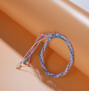 Handmade Waterproof Bracelet. Gifts for Her. <b>Rainbow</b> Braided Bracelet *CUSTOMIZABLE* - Product Image 2