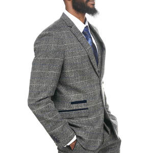 Chaqueta de Tweed con botonadura para mujer, chaqueta de tweed - Product Image 4