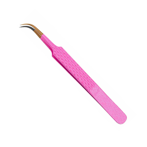 Pinces à cils professionnelles Kaamir Instruments en acier inoxydable lisses anti-magnétiques 10MM pour extensions de cils artificiels - Product Image 3