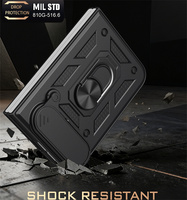 Coque de téléphone pliable antichoc pour Apple iPhone Duo avec anneau magnétique, protection coulissante de l'objectif et anti-rayures