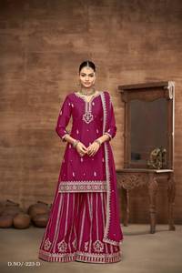 Elegante Chinon Designer Salwar Kameez Collection Catálogo completo Ropa de fiesta Ropa india y pakistaní Disponible Tarifas al por mayor - Product Image 4
